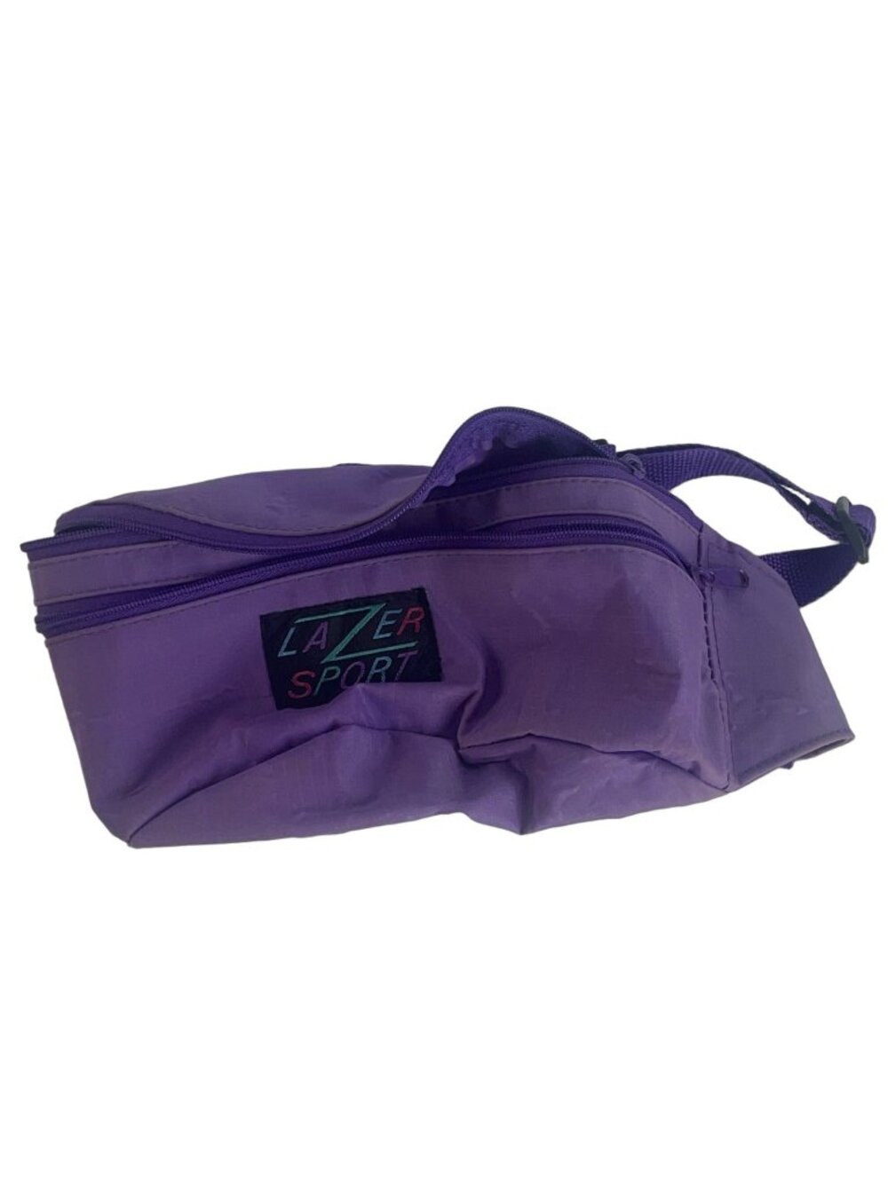 LAZER SPORT Waist Bag Purple Nylon Hiking Zip Pocket Unisex Adult